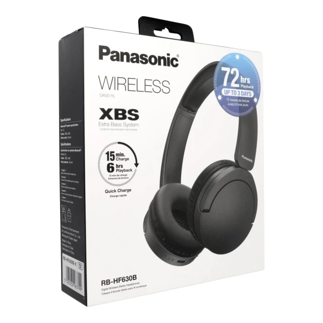 Навушники бездротові накладні ENC Panasonic RB-HF630BE-K Black (5025232963799)