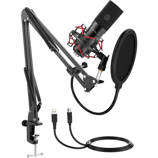 Мікрофон конденсаторний зі стійкою Fifine T732 Black (5031192994094)