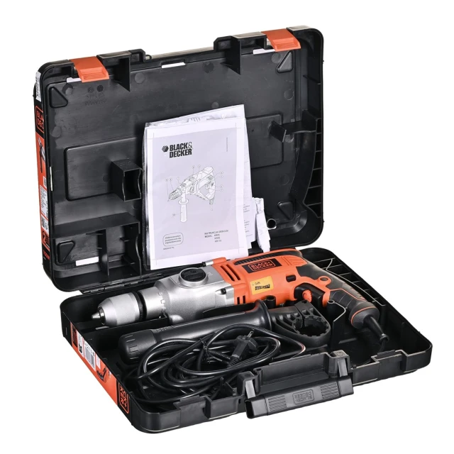 Дриль ударний Black&Decker KR1102K-QS (5035048335499)