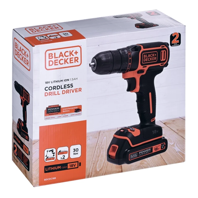 Дриль-шуруповерт акумуляторний Black&Decker 18V (BDCDC18B)