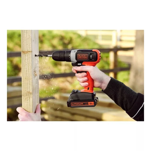Дриль-шуруповерт Black&Decker BCD001C2-QW акумуляторний 18 В 2x1,5 Ah Li-Ion (5035048740453)