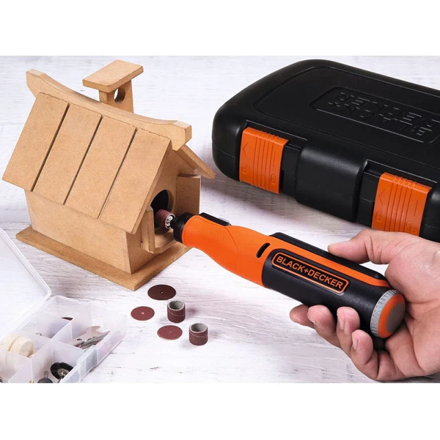 Гравер акумуляторний Black&Decker BCRT8IK 8V з кейсом (BCRT8IK-XJ)