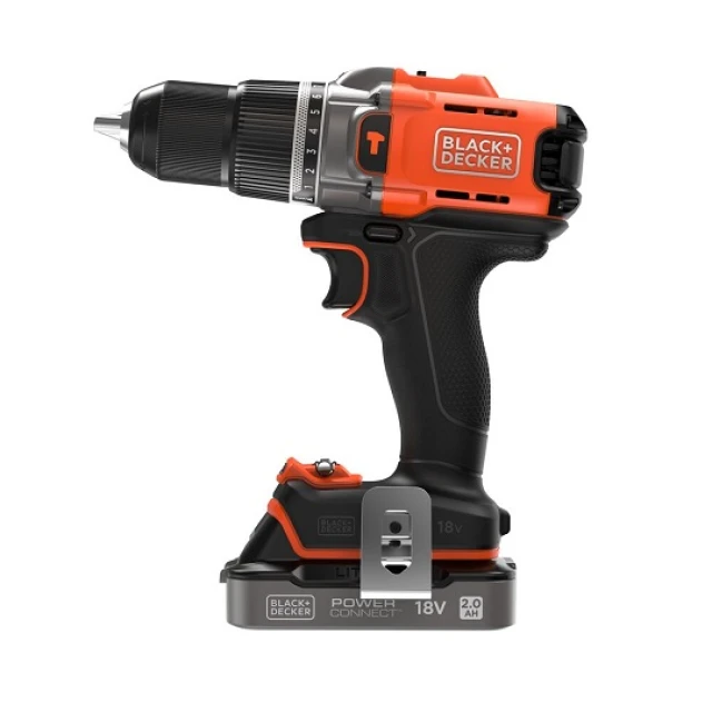 Дриль-шуруповерт Black&Decker BCD383D1XK-QW акумуляторний 18 В 2,0 Ah Li-Ion (5035048833414)