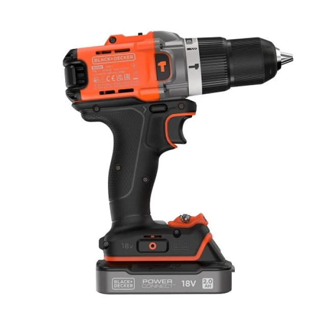 Дриль-шуруповерт Black&Decker BCD383D1XK-QW акумуляторний 18 В 2,0 Ah Li-Ion (5035048833414)
