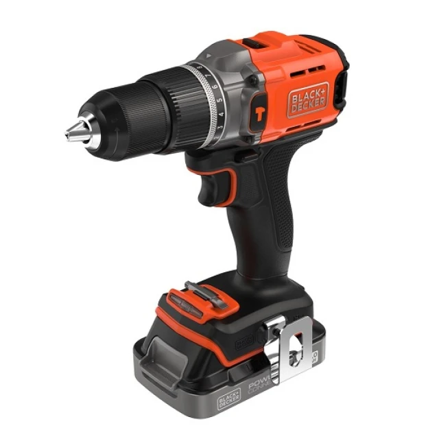 Дриль-шуруповерт Black&Decker BCD383D1XK-QW акумуляторний 18 В 2,0 Ah Li-Ion (5035048833414)