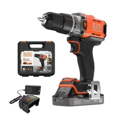 Дриль-шуруповерт Black&Decker BCD383D1XK-QW акумуляторний 18 В 2,0 Ah Li-Ion (5035048833414)