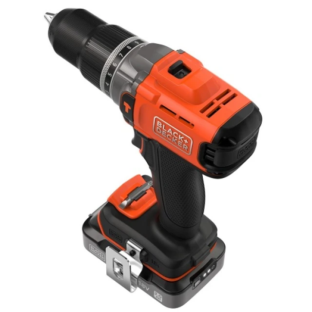 Дриль-шуруповерт Black&Decker BCD383D1XK-QW акумуляторний 18 В 2,0 Ah Li-Ion (5035048833414)