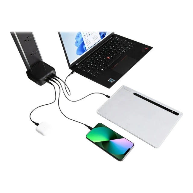 Мережевий зарядний пристрій Targus GaN 2x USB-C 2x USB-A 100 Вт (5051794042351)