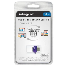 Флеш-накопичувач Integral Micro Fusion USB 3.0 OTG 16 GB (INFD16GBMIC3.0-OTG)