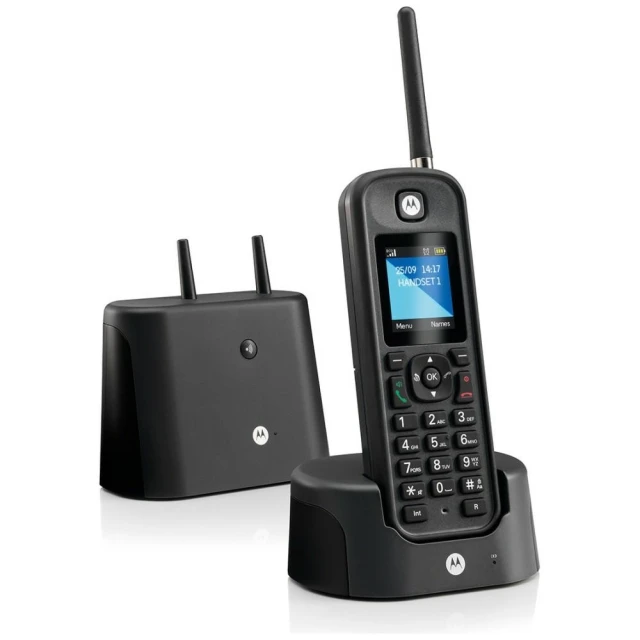Телефон стаціонарний бездротовий Motorola O201 Black (107O201NEGROF)