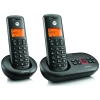 Телефон стаціонарний безпровідний набір 2 шт. Motorola E212 Black (107E212)
