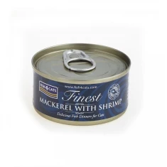 Вологий корм для котів FISH4DOGS Fish4Cats Finest з скумбрією та креветками 70 г (5056008806880)