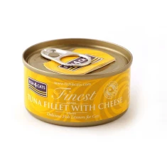Вологий корм для котів FISH4DOGS Fish4Cats Finest філе з тунця з сиром 70 г (5060084829596)