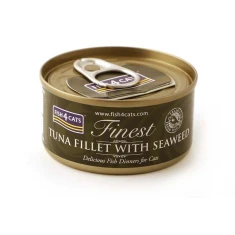 Вологий корм для котів FISH4DOGS Fish4Cats Finest філе з тунця з водоростями 70 г (5060084829671)