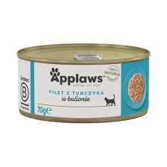 Вологий корм для котів Applaws Natural філе з тунця в бульйоні 70 г (5060122490023)
