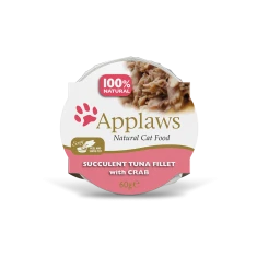 Вологий корм для котів Applaws з тунцем та крабом 60 г (5060122496018)