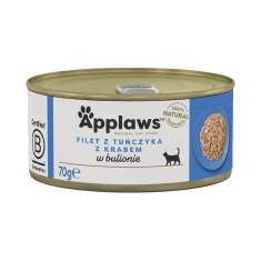 Вологий корм для котів Applaws філе з тунця та краба 70 г (5060333434755)