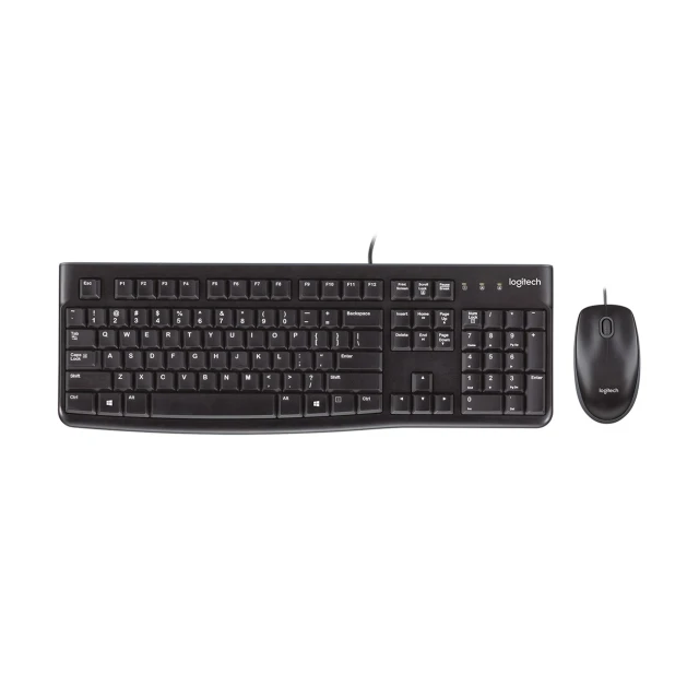 Комплект клавіатура + миша Logitech Desktop MK120 1000 DPI US розкладка Black (5099206020665)
