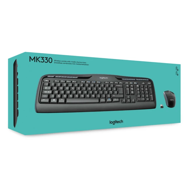 Комплект клавіатура + миша Logitech Wireless Combo MK330 бездротовий (5099206033658)