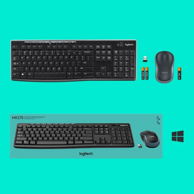 Комплект клавіатура + миша Logitech MK270 бездротовий USB 2.4 GHz US розкладка Black (5099206039148)