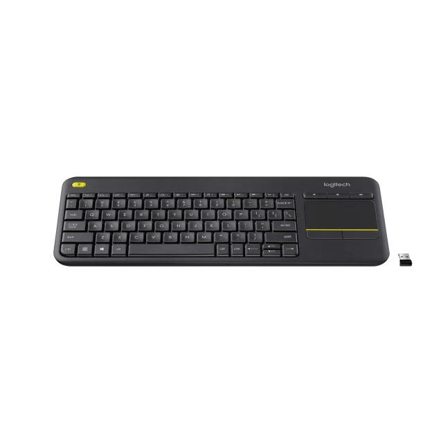 Клавиатура Logitech K400 Plus беспроводная USB 2.4 GHz голландская раскладка Black (5099206059429)