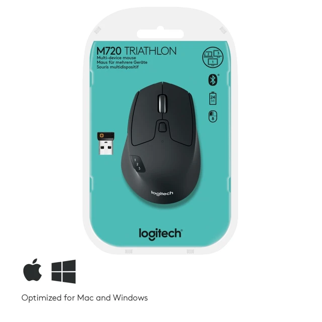 Мышь Logitech M720 Triathlon беспроводная 1000 DPI Black (5099206065086)
