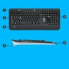 Комплект клавіатура + миша Logitech MK540 Advanced бездротовий 1000 DPI US розкладка Black (5099206077461)