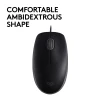Миша Logitech B110 Silent провідна USB 1000 DPI Black (5099206080539)