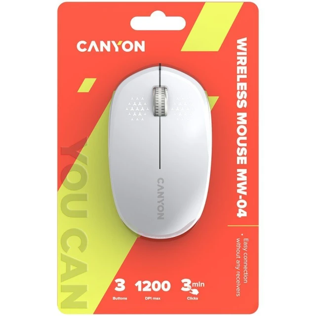 Мышь Canyon MW-04 White (5291485015039)