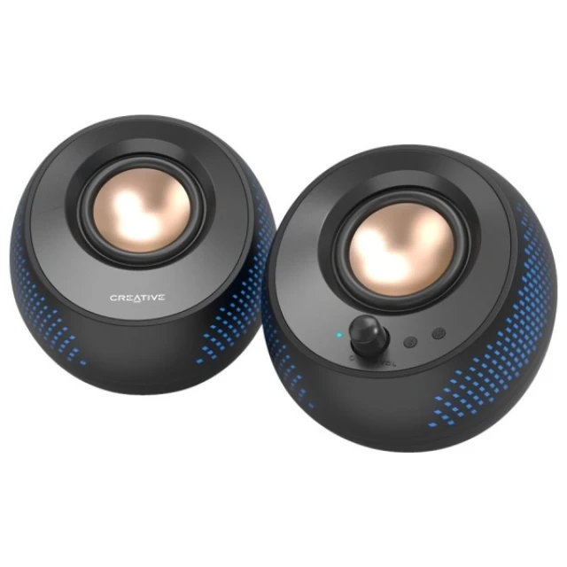 Колонки для комп'ютера Creative Pebble X 2.0 Black USB-C з підсвічуванням RGB (51MF1715AA000)