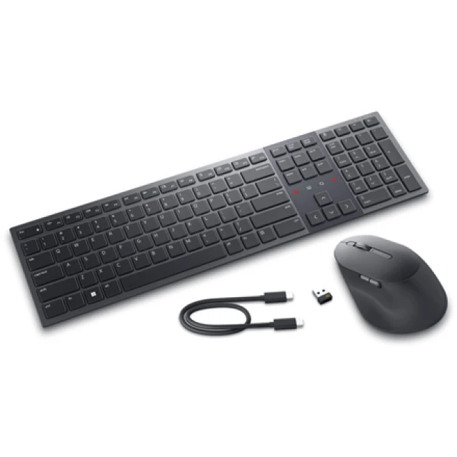 Комплект клавіатура + миша Dell Premier Collaboration KM900 бездротовий US розкладка Graphite (5397184790946)
