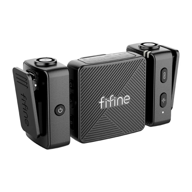 Набір петличних мікрофонів Fifine M9 Black (M9F)