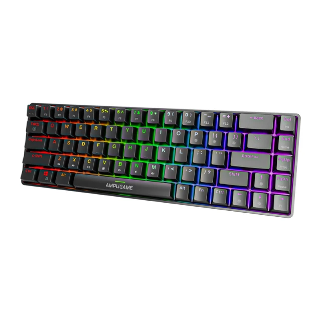 Клавіатура механічна Fifine GK1 65% RGB Black (5410464334729)