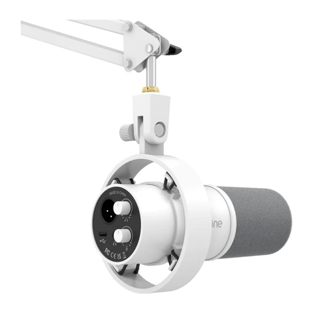 Микрофон динамический Fifine K688CT White (K688CT-W)
