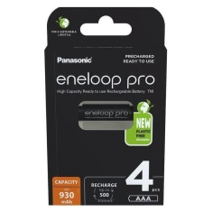 Акумуляторна батарейка Panasonic Eneloop Pro AAA 930 mAh 4 шт (5410853064244)
