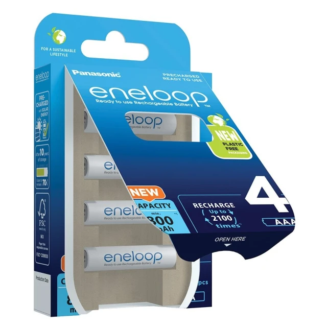 Акумуляторна батарейка Panasonic Eneloop AAA 800 mAh 4 шт (5410853064305)