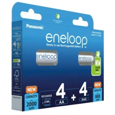 Акумуляторна батарейка Panasonic Eneloop набір 4 шт AA 2000 mAh + 4 шт AAA 800 mAh (5410853064879)