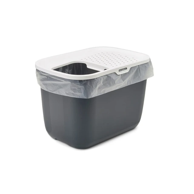 Туалет для котів SAVIC Hop In White-Dark Grey (5411388201807)