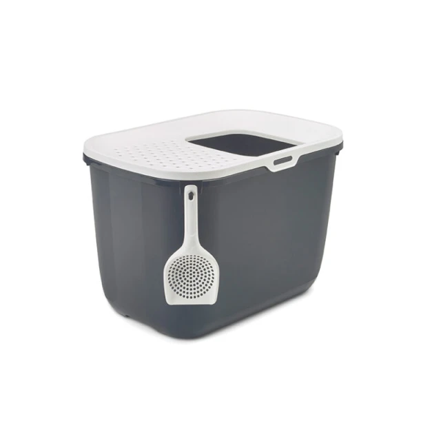 Туалет для котів SAVIC Hop In White-Dark Grey (5411388201807)