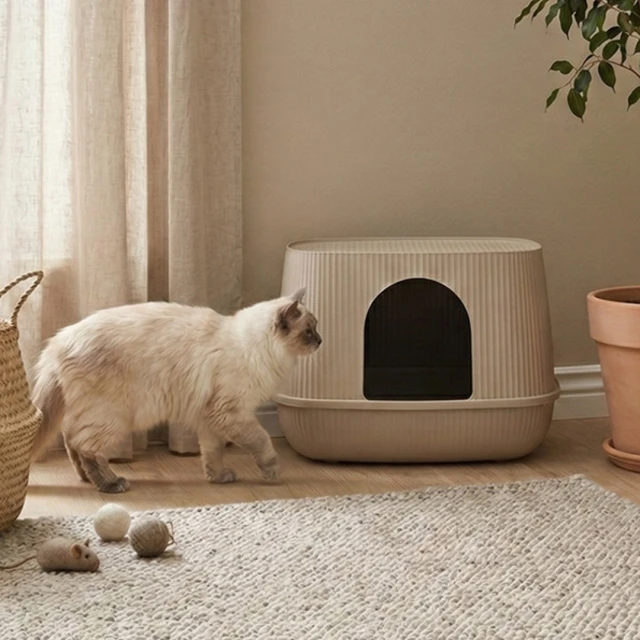 Туалет для котів SAVIC Moona 57x39x39 см Mokka (5411388205713)