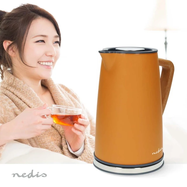 Електрочайник Nedis KAWK510EYW 1,7 л Orange (5412810451159)