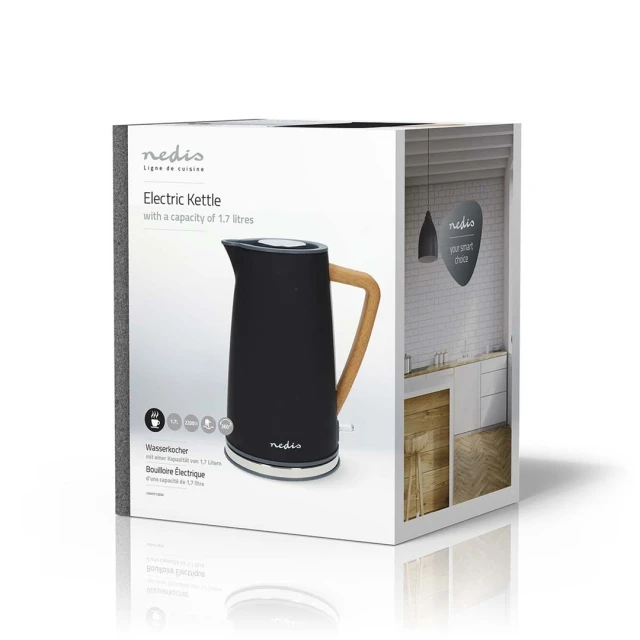 Електрочайник Nedis KAWK510EBK 1,7 л Black (5412810451166)