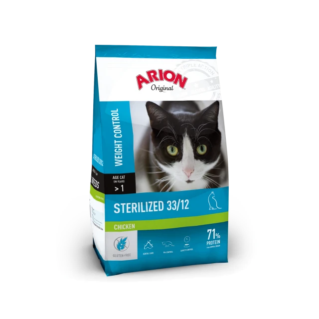 Сухий корм для котів Arion Cat Original Sterilized з куркою 2 кг (5414970058643)