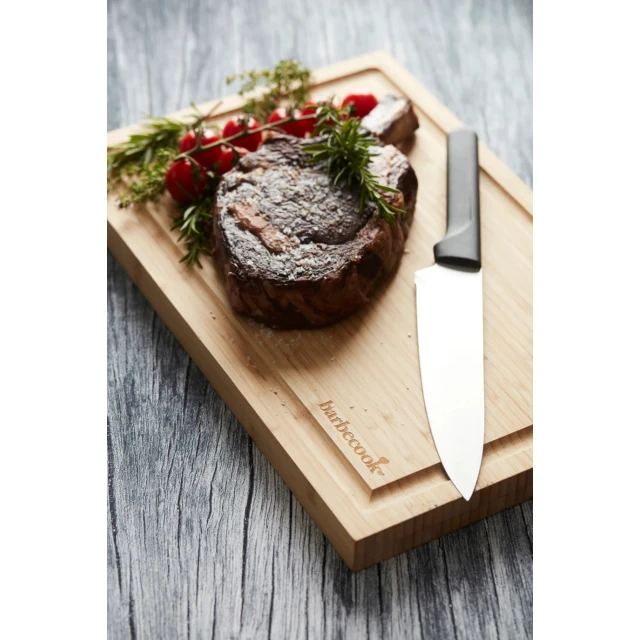 Дошка для нарізки бамбукова з жолобком Barbecook FSC 40x30x3 см 3 шт (5420059853542)