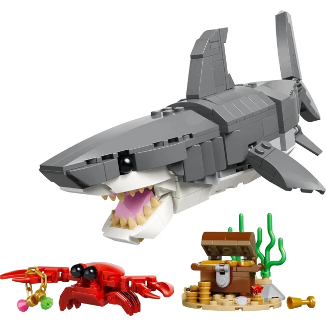 Конструктор LEGO Creator Грізна акула і скриня зі скарбами 379 елементів (31381)