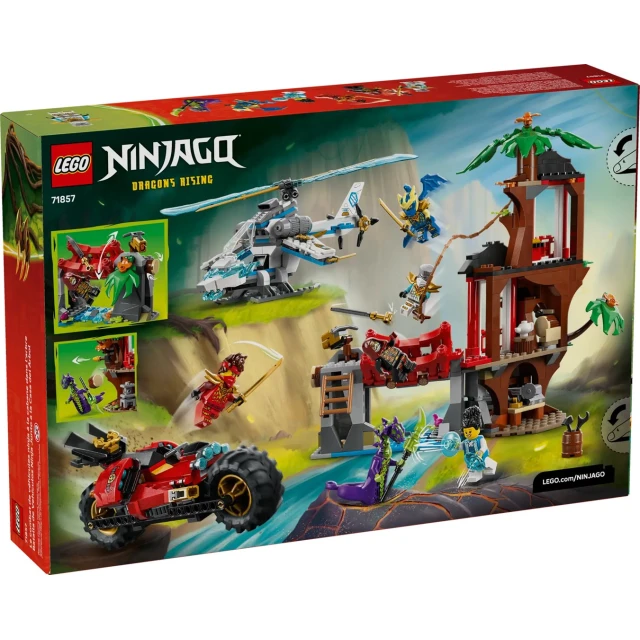 Конструктор LEGO Ninjago Автомобільна битва ніндзя біля будинку на дереві 642 елементи (71857)