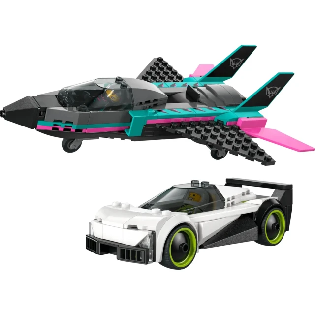 Конструктор LEGO CITY Реактивний літак проти автомобіля 259 елементів (60489)