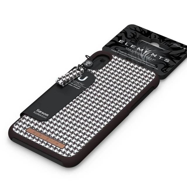 Чехол Nordic Elements Saeson Idun для iPhone XR Dark Brown Pattern 2 (E20295)