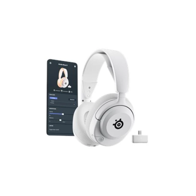 Навушники SteelSeries Arctis Nova 5P бездротові ігрові USB Type-C Bluetooth White (5707119057974)