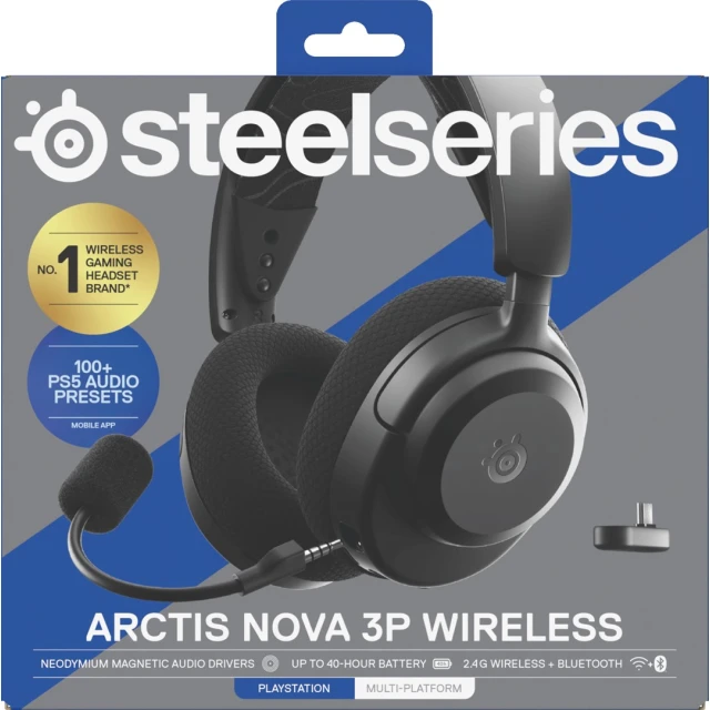 Навушники SteelSeries Arctis Nova 3P бездротові для PlayStation Black (5707119059510)